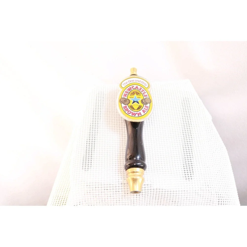 Newcastle Brown Ale Beer Tap Handle Pub Bar Breweriana Black Gold 10”